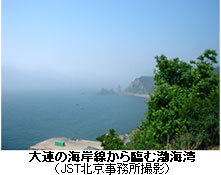 大連の海岸線から臨む渤海湾