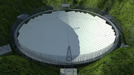 世界最大の電波望遠鏡、反射鏡がラインオフ
